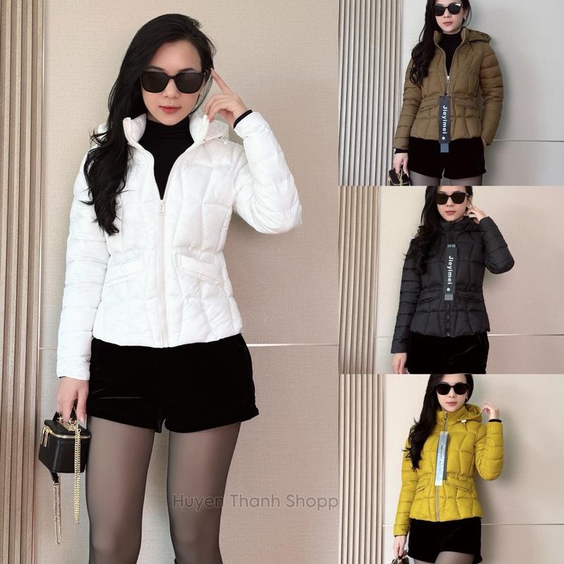 Áo phao siêu nhẹ trần trám cao cấp khoá kéo có mũ dáng gọn người Jacket Nữ Top Women Sport Nữ