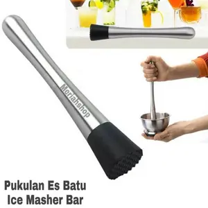 Stick Penghancur Pukulan Es Batu 20.5 cm Ice Masher BAR Stainless