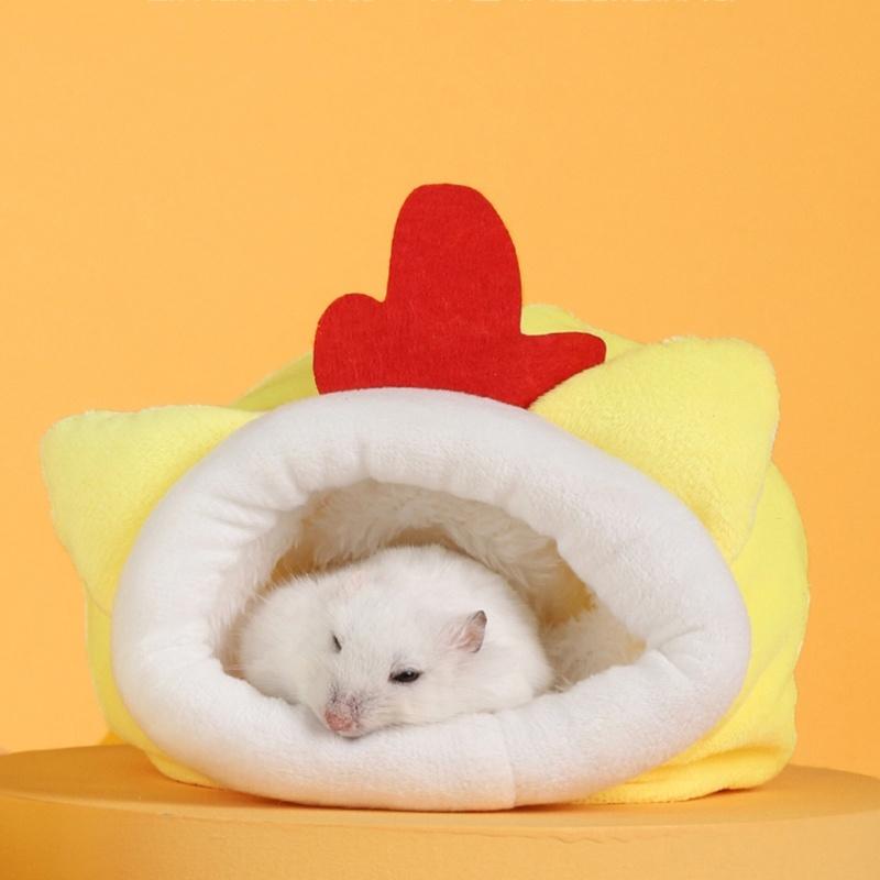 Product Introduction of Hamster Nest Winter Warmth Cotton Nest Winter Supplies with Velvet Removable and Washable Hamster Warmth Thickened Anti Bite Winter Cotton Nest 19