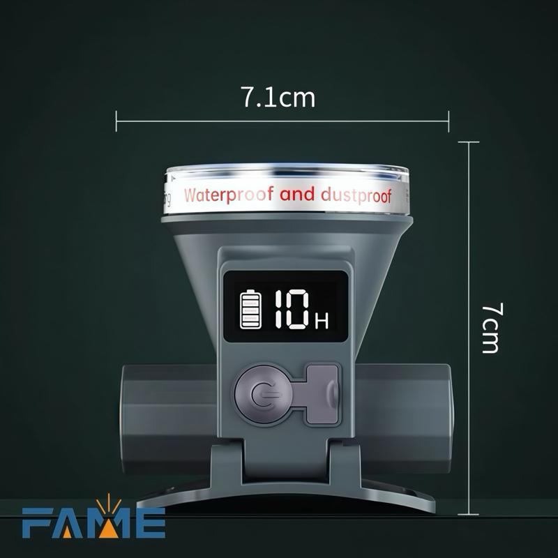 Đèn Đội Đầu FAME B1- Pin trâu Sáng liên tục 10-20-40h, Màn hình LED hiển thị, Đèn ép chân không kín nước đi mưa 1