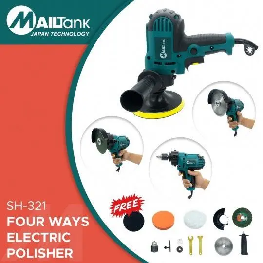 .Máy Đánh Bóng MAILTANK SH321 600w 4 Chức Năng Trong 1 (Tặng Bộ Chuyển Cắt ,Mài ,Khoan )