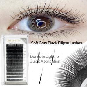 ต่อขนตา ทรงเอลีราฟ ผิวด้าน เคล็ดลับแยก ขนตาปลอม คละไซส์ 8-14 ทรงวงรี รากแบน นุ่มกว่าแต่ละขนตา