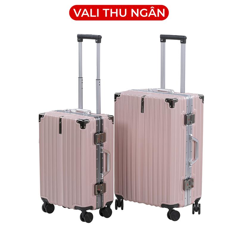 KN686 - VALI KHUNG NHÔM KHÓA SẬP CAO CẤP (SIZE 20/24/28) CÓ MÓC TREO ĐỒ VÀ KHAY ĐỰNG CỐC -  miễn phí giao hàng - hàng lỗi báo shop đổi mới - BẢO HÀNH 2 NĂM