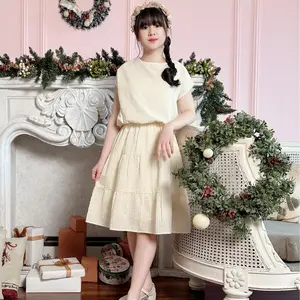 Queenkids - Jihyo Dress - Midi Dress Anak Perempuan - Dress Natal Anak Perempuan