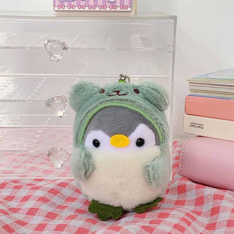 Product Introduction of New Cute Plush Toy Bear Transforms into Penguin Backpack Doll Plush Pendant Grab Machine Doll Wholesale 9