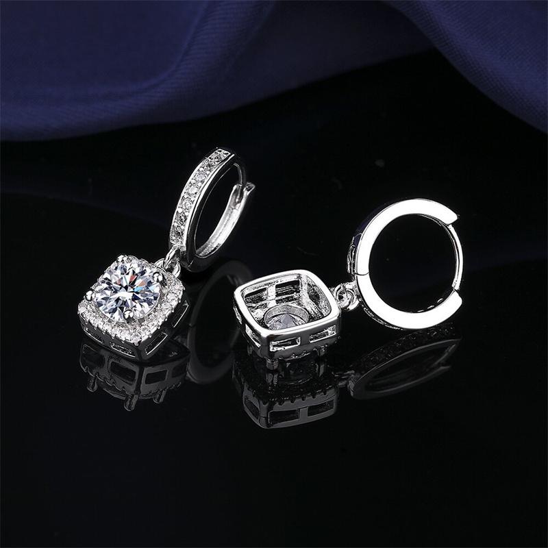 Product Introduction of Bông tai nữ cao cấp mois vuông khuyên tròn fullmoi Hoa tai moi vuông tặng kèm hộp fullbox Women 5