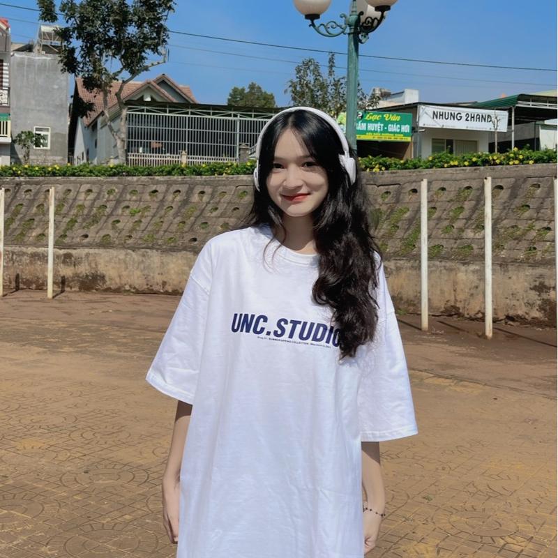Áo thun tay lỡ form rộng DEUNCOOL Basic Tee Drop 1.0 - Màu Trắng - In UNC.STUDIOS 9