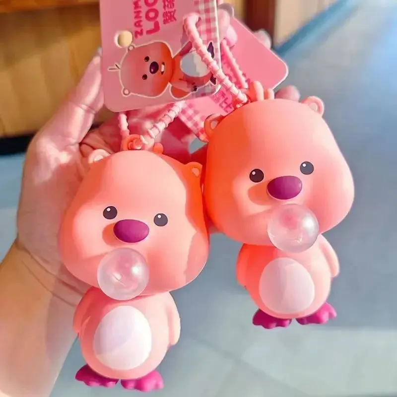 Loopy Blowing Bubble Pinching Keychain Bubble Series Doll Keychain Series Doll Bag Car Accessories Decompression Toys