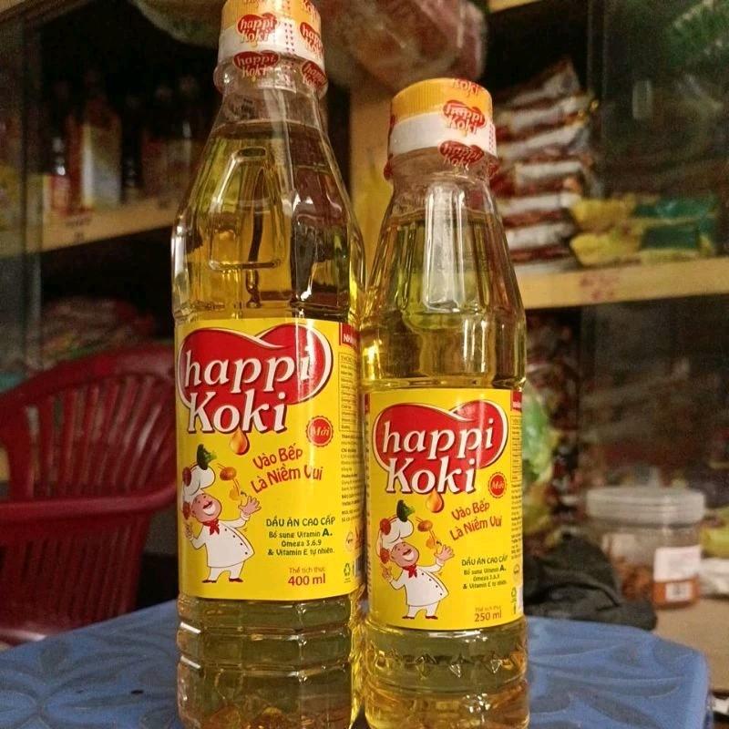 Dầu ăn Happy koki chai 250ml/400Ml ngon vừa giá tuyệt