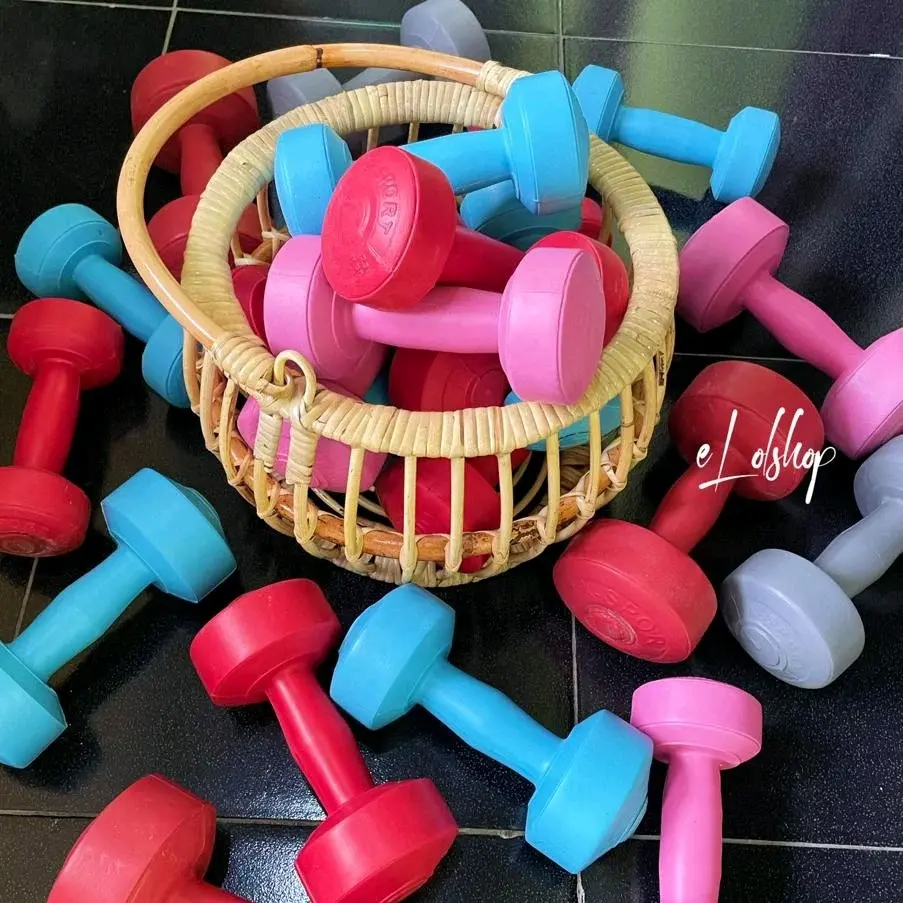 Barbel Dumbel Warna 1kg - 1pcs Plastik