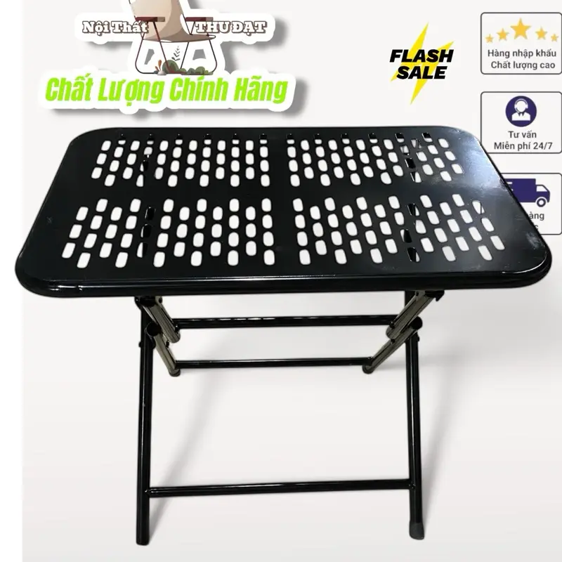 Bàn Camping Chữ Nhật CNC Gấp Gọn 40x60cm Cao 50cm Sơn Tĩnh Điện