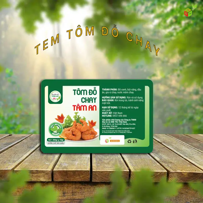 Tem Dán 300g Tôm Đỗ Chay Tâm An -NPP An Bảo Nam