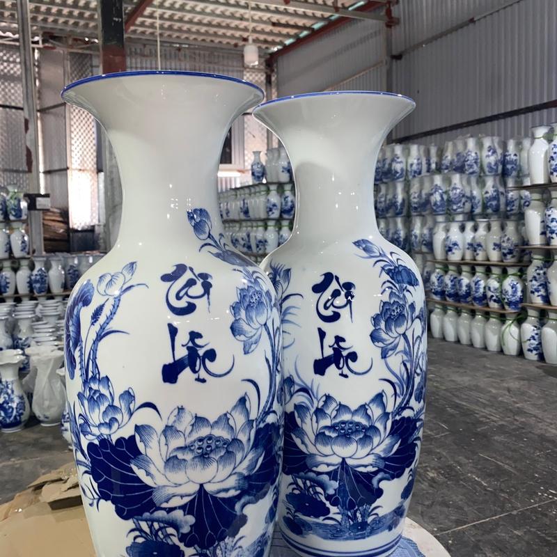 Lọ lộc bình 40 bát tràng cao cấp(1 đôi) Decor Đồng gốm