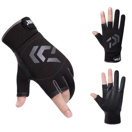 Fishing Gloves Sun Protection Breathable Fingerless Anti-slip Gloves For Fishing Hiking Cycling Driving Waterproof Outdoor