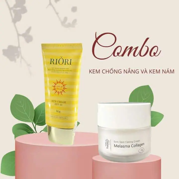 Combo Kem Nám + Kem chống nắng RIORI dưỡng da sáng mịn, mờ nàm, tàn nhang và ngăn ngừa lão hóa