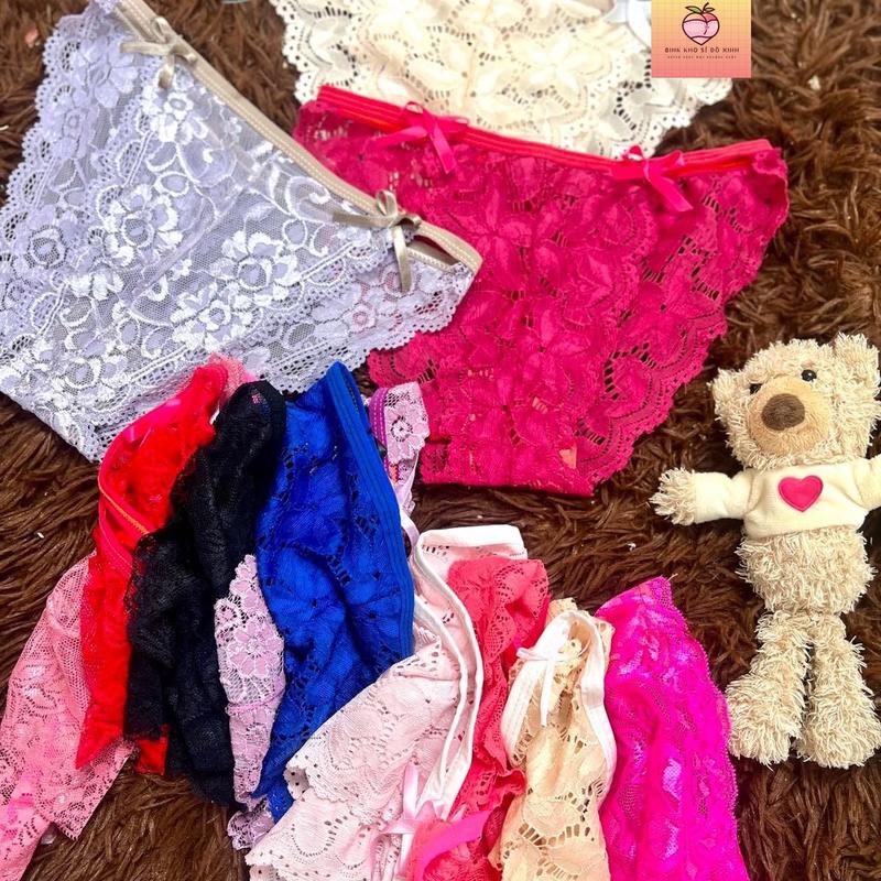 (Tặng thêm 2 quần) Set 20 quần lót nữ ren đính nơ hông, công chúa mềm mại, quyến rũ, không lộ viền (không chọn màu) RN01. 3