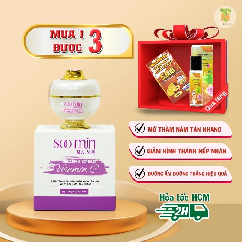 ￼(Tặng Quà) Kem Nám SooMin chính hãng giảm nám, chống nắng, phục hồi dưỡng trắng da Nữ Làm Đẹp Da 3