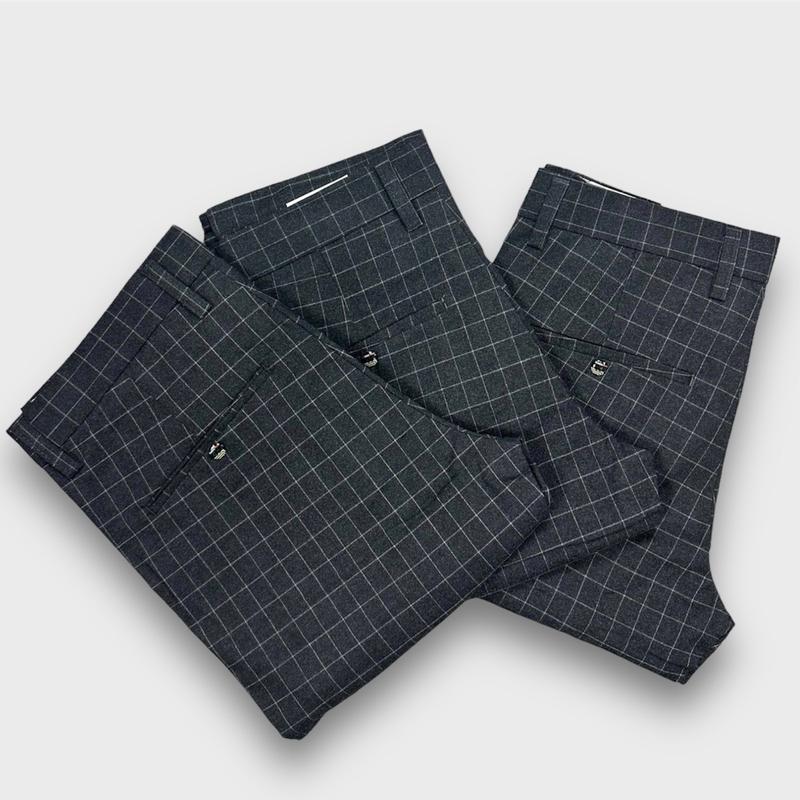 Quần tây dài nam xám sọc caro shopvietanhq9 (quần âu) chất vải mềm mịn, Form Dáng Hàn Quốc ôm gọn trẻ chung Menswear Pants Jean - Tết