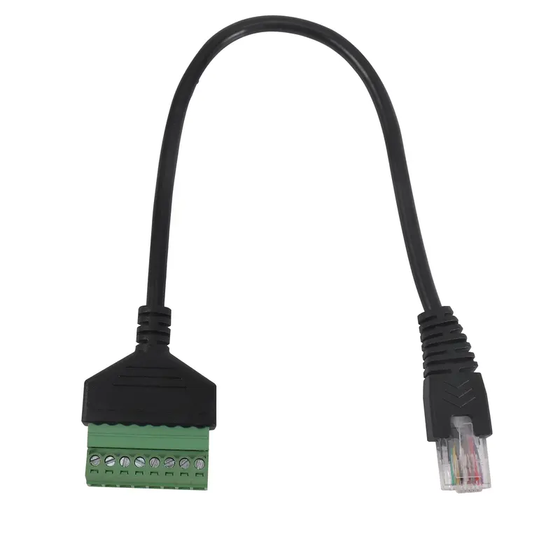 Đầu Nối Đầu Cuối Vít RJ45, Cáp Nối Dài Đầu Đực RJ45 8 Chân, Dây Dẫn Cho Bộ Mở Rộng Ethernet Cat5 / 6 / 7, AV, CCTV, DVR 0