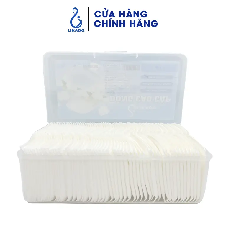 Bông tẩy trang Likado hộp 120 miếng kích thước 5.5x6.5cm Trang Điểm Mỹ Phẩm 3
