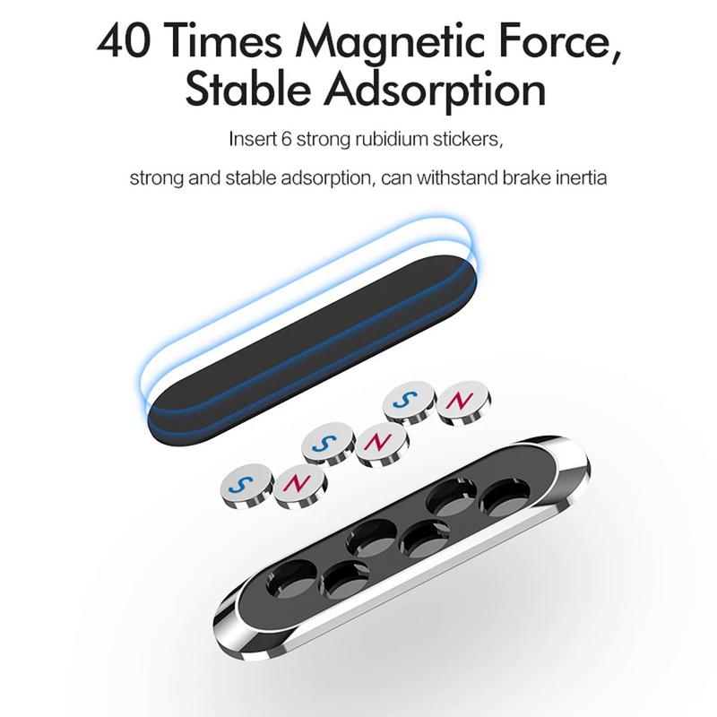 Product Introduction of Popular multifunctional magnetic suction car phone holder creative car magnetic air outlet car metal magnetic bracket 3