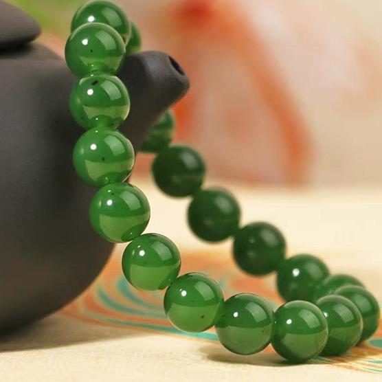  Vòng Tay Ngọc Bích Size Hạt Nhiều Li Có Kiểm Định 