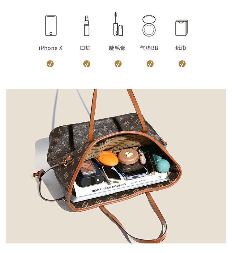 Product Introduction of Túi Tote Cầm Tay Hong Kong, Giá Cả Phải Chăng, Sang Trọng, Cao Cấp, Phong Cách Cổ Điển Da Thật, Thời Trang, Dễ Phối Đồ Thích Hợp Đi Lại, Dung Lượng Lớn, Không Thấm Nước, Túi Đeo Vai Nữ 9