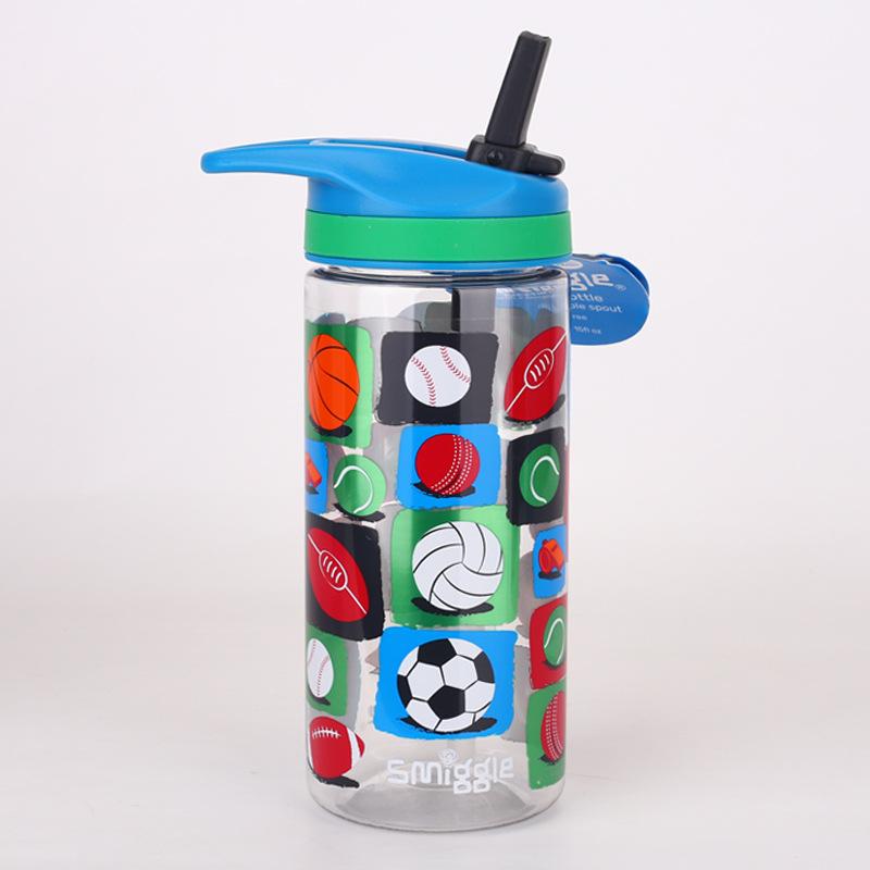 Product Introduction of Australian Smiggle Silicone Mouth Straw Kettle Elementary School Student Water Cup Children Tumbler 4