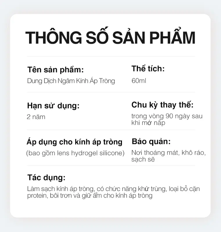 Dung dịch chăm sóc kính áp tròng đa năng Kilala 60ml 1