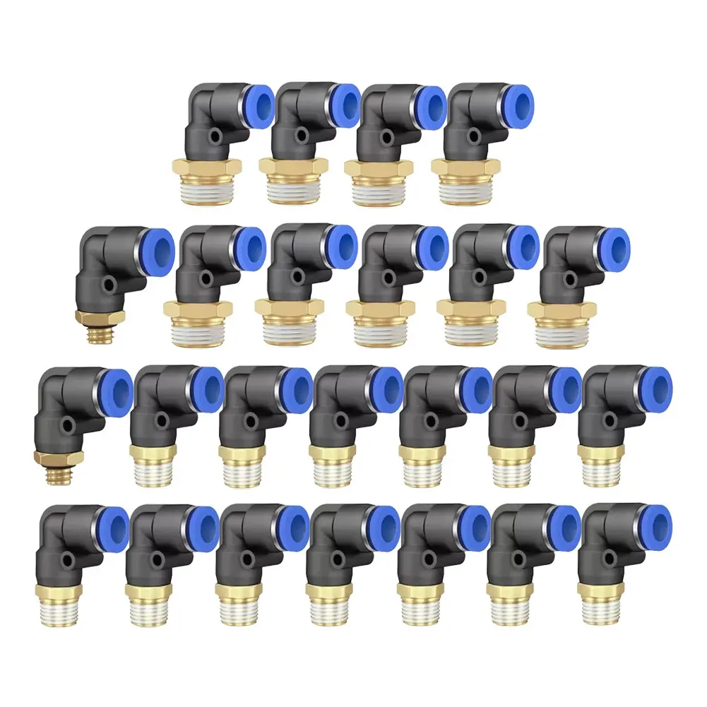 Pneumatic Elbow Quick Connector Air Fittings Thread Elbow Adapter PL4-16