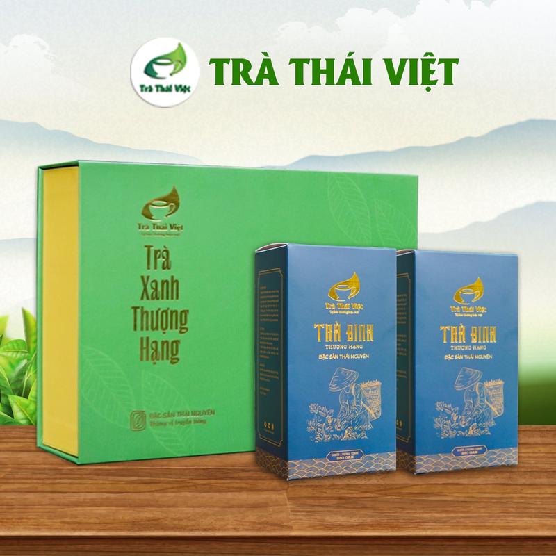 Trà Thái Nguyên, Bộ Trà Đinh Thượng Hạng Biếu Thái Việt ( Gồm 2 Hộp Trà Đinh Thượng Hạng 250G+ 1 Hộp Quà+ 1 Túi Đựng), Đặc Sản Thái Nguyên Chua Nước Trà Chè Tea Sen Hoa Sen