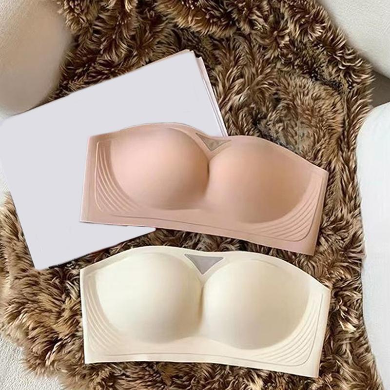 Áo Ngực Không Dây, Thoải Mái Và Thoáng Khí, Hỗ Trợ Thời Trang Và Ổn Định, Dành Cho Ngực Nhỏ Của Phụ Nữ, Tập Hợp, Cúp Không Lép, Áo Ống Vô Hình Áo Ngực, Không Có Vòng Thép