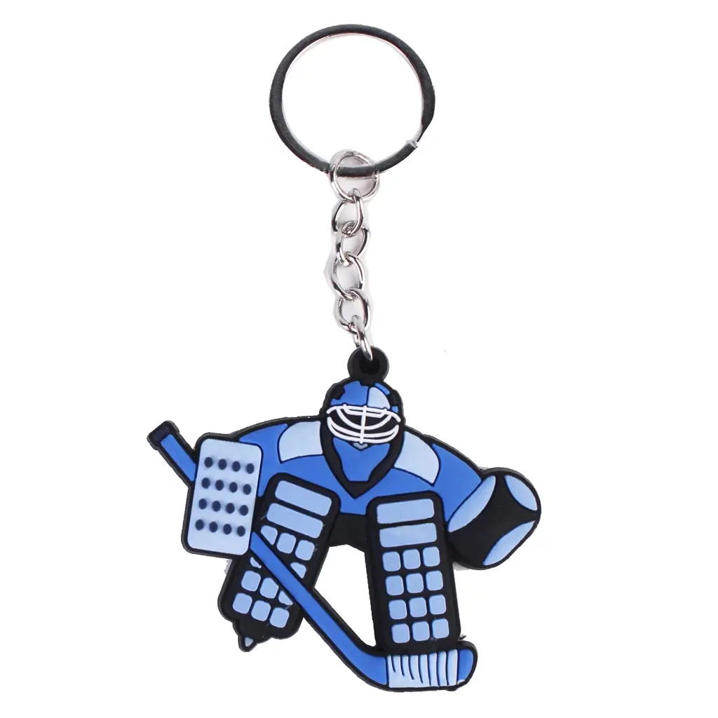 【Ready Stock】 Fashion Cartoon Ice Hockey Pendant Keychain Simple Charm Keychain Simple Bag Pendant Winter Sports Keyring for Men Women