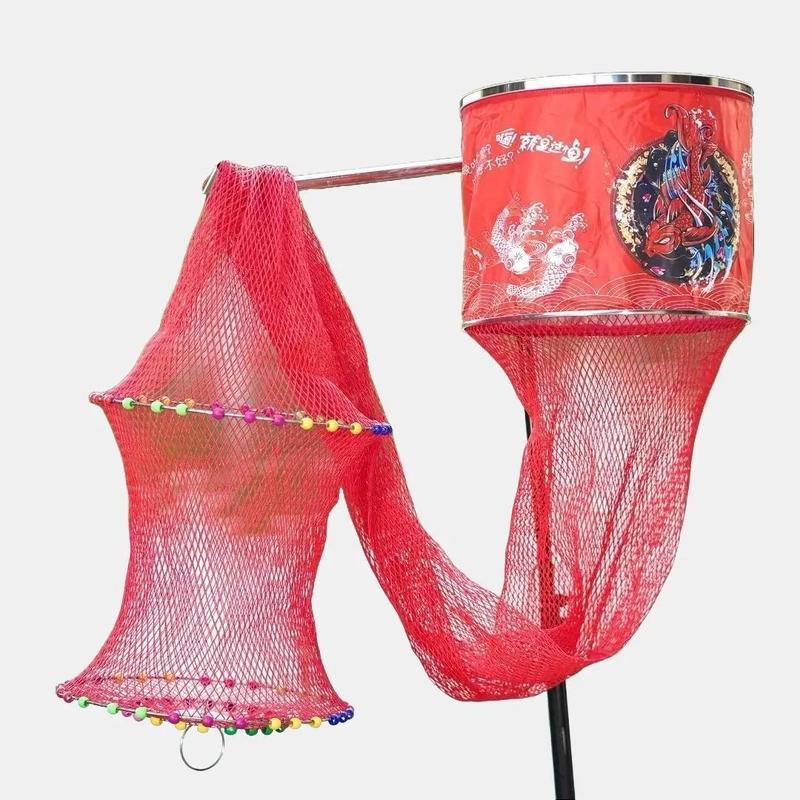 Rọng hạt đựng cá Lão Ngư cao cấp 3 vòng và 5 vòng chất liệu lưới tráng cao su kèm túi eva 45 x 3m màu xanh , đỏ , đen Fishing Đi Câu Bắt Cá Câu Cá