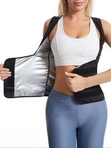 Camiseta de sauna sin mangas para mujer con Velcro ajustable, top de sauna con control de abdomen para mujeres, ropa de ejercicio para gimnasio