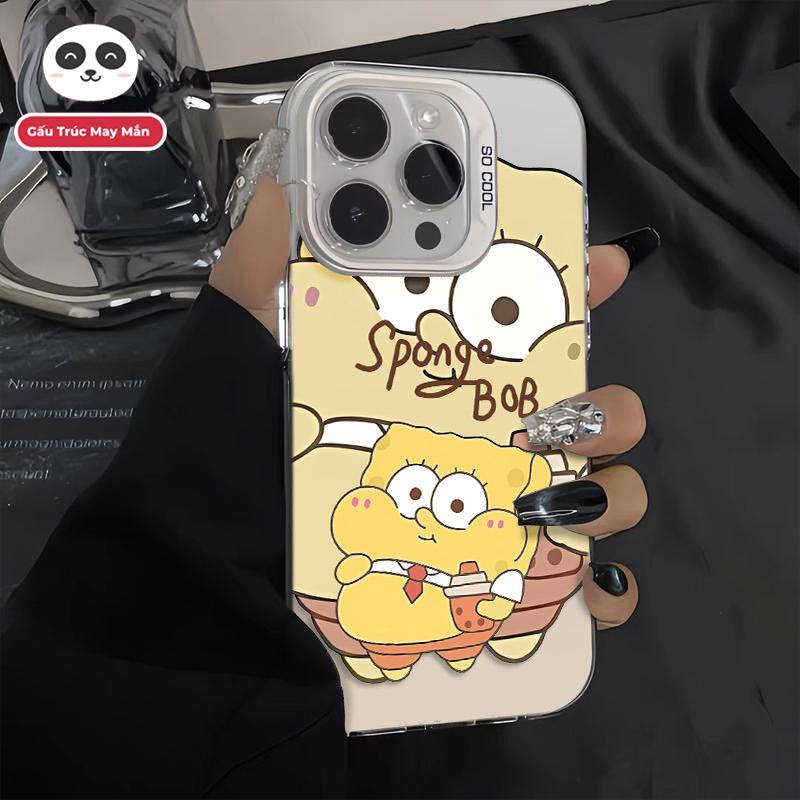  Ốp Lưng iPhone Hình SpongeBob & Patrick Đôi Bạn Thân - Chống Sốc 360° Bo Viền Camera - Tương Thích 16 15 14 13 12 11 Pro Max XS Max X 