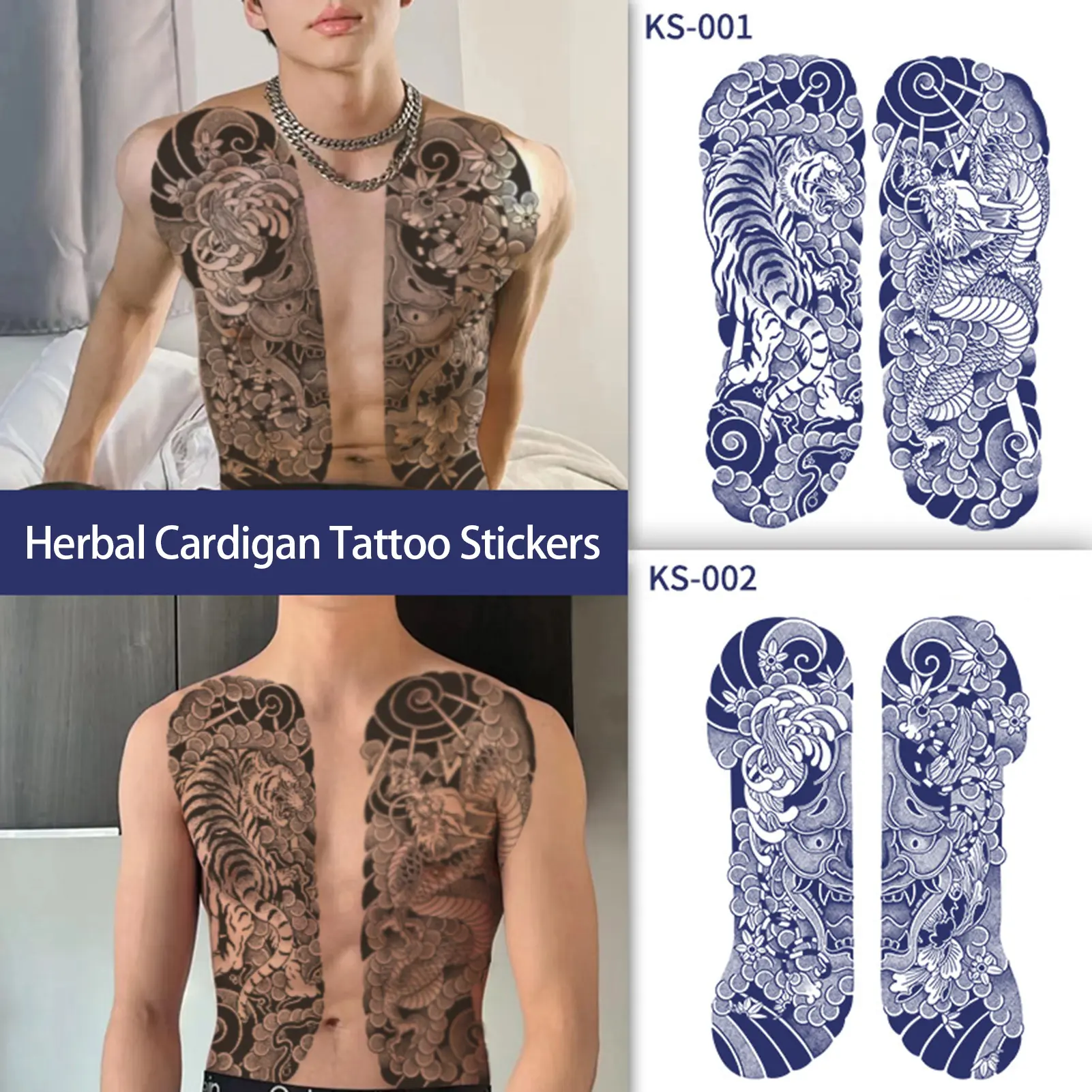 สติ๊กเกอร์รอยสักแขน กันน้ำ สารสกัดจากสมุนไพร ติดทนนาน ไม่ระคายเคือง ลายใส ศิลปะบนเรือนร่าง แปะเร็ว สติ๊กเกอร์รอยสักกึ่งถาวร Unisex อุปกรณ์เสริมความงามบนเรือนร่าง