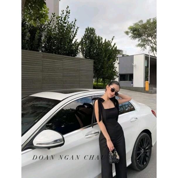Jumpsuits dáng dài thắt dây chất Kate silk - For - Taffta - Tuyết mưa cho nữ - Women 1