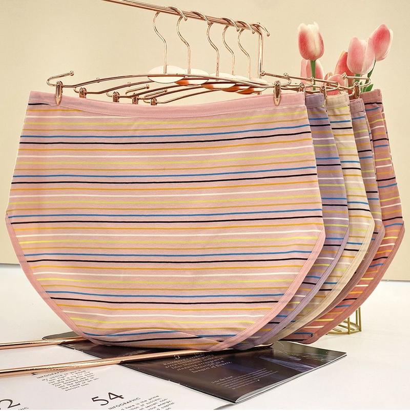 Product Introduction of Đồ Lót Nữ Sọc Đầy Màu Sắc, Cotton Nguyên Chất, Thoáng Khí, Dành Cho Phụ Nữ Trung Người Già Và Cao Tuổi, Ngoại Cỡ, Dáng Rộng Vừa Vặn, cạp vừa, Quần Lót Tam Giác, 100kg, Bộ Sưu Tập Năm 2025 [1559 Yêu Thích] 10