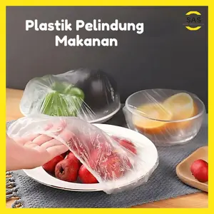 [SAS] [Isi 100 Pcs] Plastik Pelindung Makanan Penutup Makanan / Plastik Karet / Shower Cap Penutup Kepala