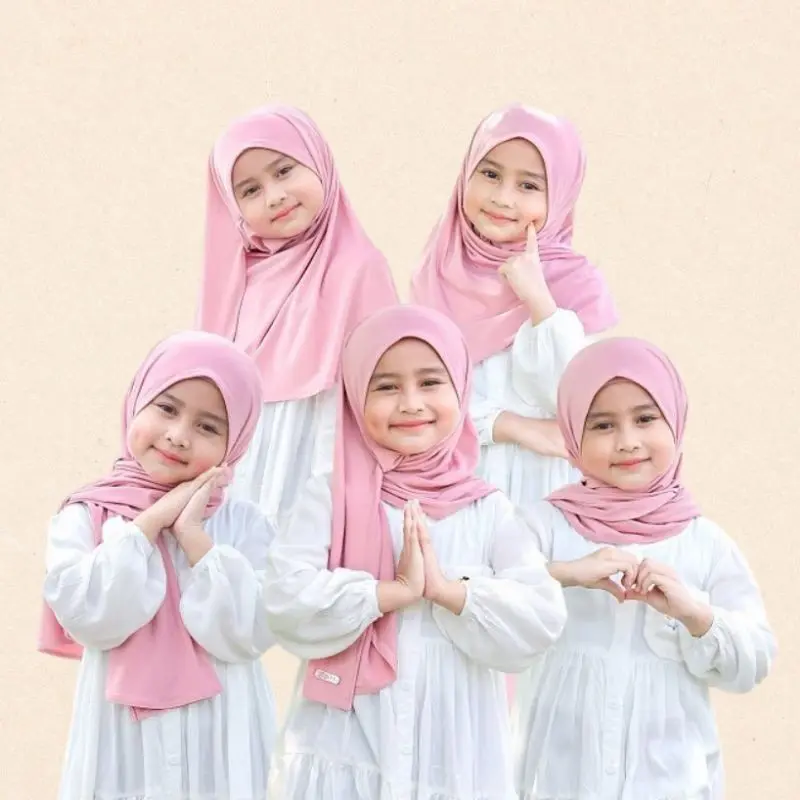 Pashmina Instan Anak pashmina jersey anak pashmina kaos anak hijab anak perempuan 1