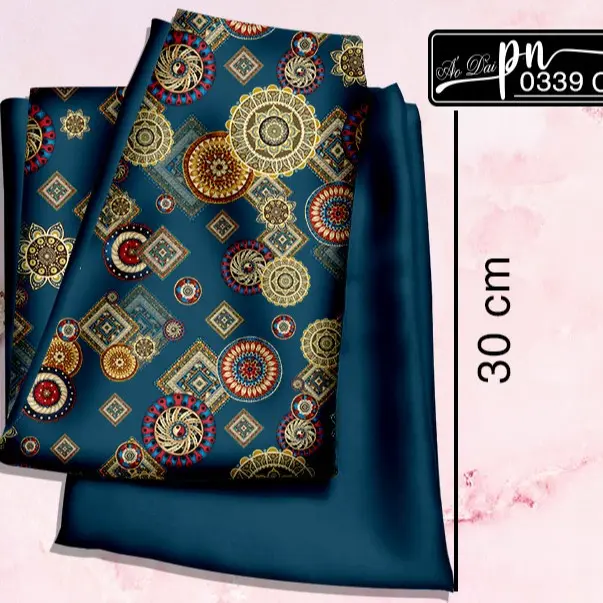 Vải áo dài 3d - họa tiết vừa lạ vừa sang - lụa BA - mềm mịn mát - PN0339 - may áo dài/đồ bộ/váy...