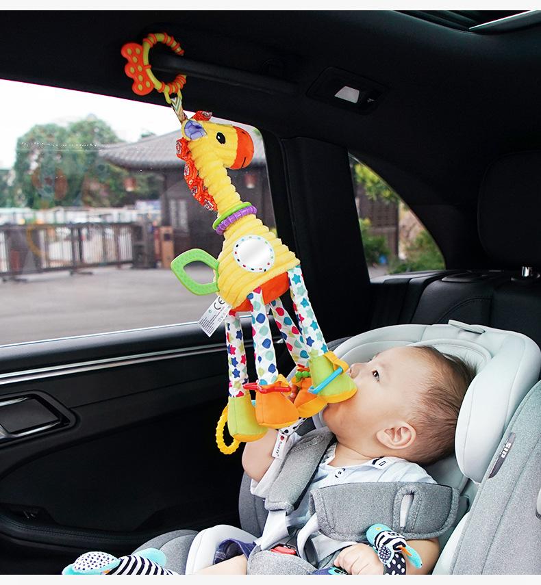 Product Introduction of Soft Giraffe Zebra Animal Handbells Rattles Plush Infant Baby Development Handle Toys WIth Teether Baby Toy For Newborn Gifts 10