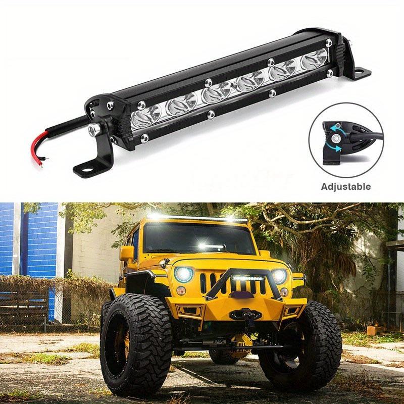 Thanh đèn 6LED, 7 inch, siêu mỏng, một hàng, đèn trắng, thích hợp cho ô tô, SUV, thuyền, xe máy 8