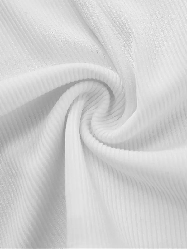 Women's Solid Contrast Lace Trim Tube Top, Casual Bow Decor Ruched Ribbed Top for Summer, Ladies Clothes for Daily Wear 5