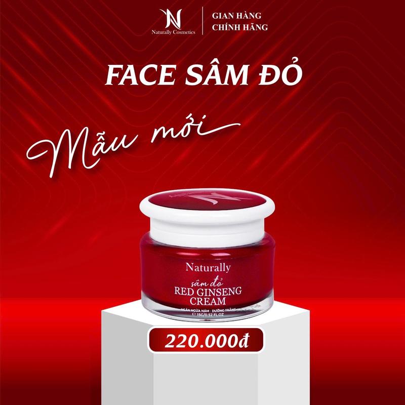 Kem Face Sâm Đỏ Ban Đêm ( Hổ trợ dưỡng trắng , điều màu da , mờ thâm , sạm nám , tàn nhang