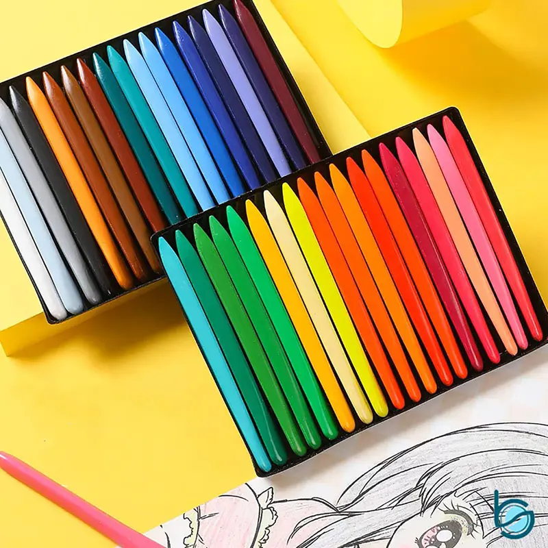 Krayon Sekolah Anak Anti Air 12/18/36 Warna Cerah Bentuk Segitiga Ergonomis Tidak Beracun Bisa Dicuci - Best Stationary 0