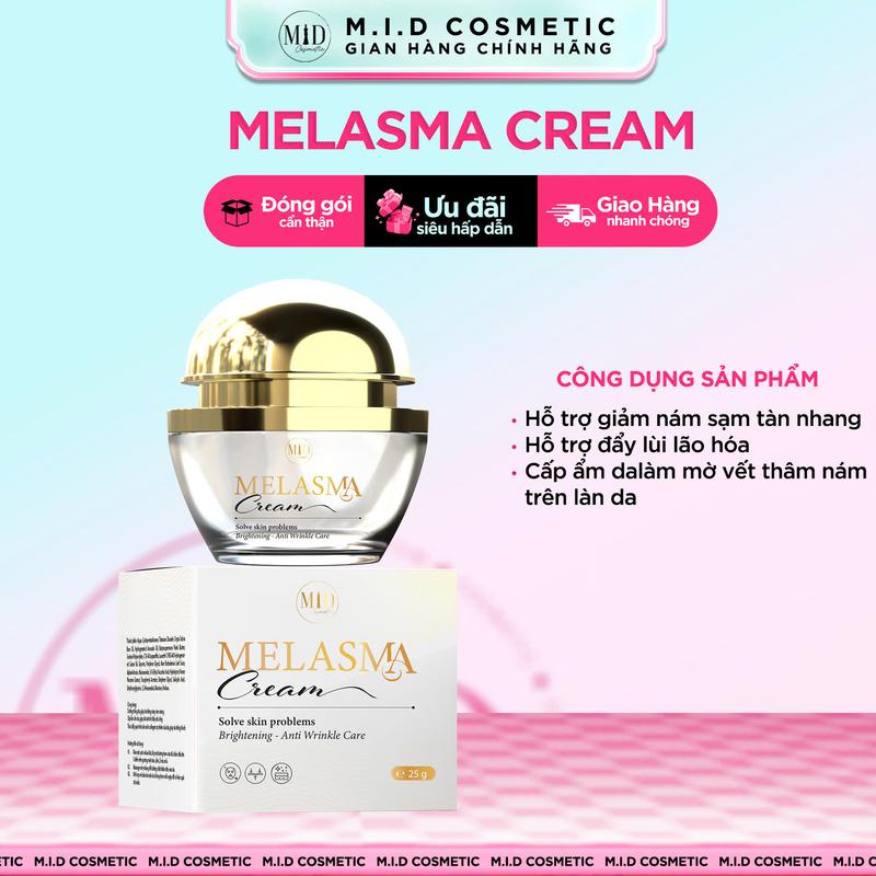 N4_ Kem Face Dưỡng Da Nám ...[ Đêm ] MELASMA MID - Hỗ Trợ Dưỡng Trắng , Làm Đều Màu Da , Phù Hợp Với Các Loại Da, Chăm Sóc Da , Skincare - 20G