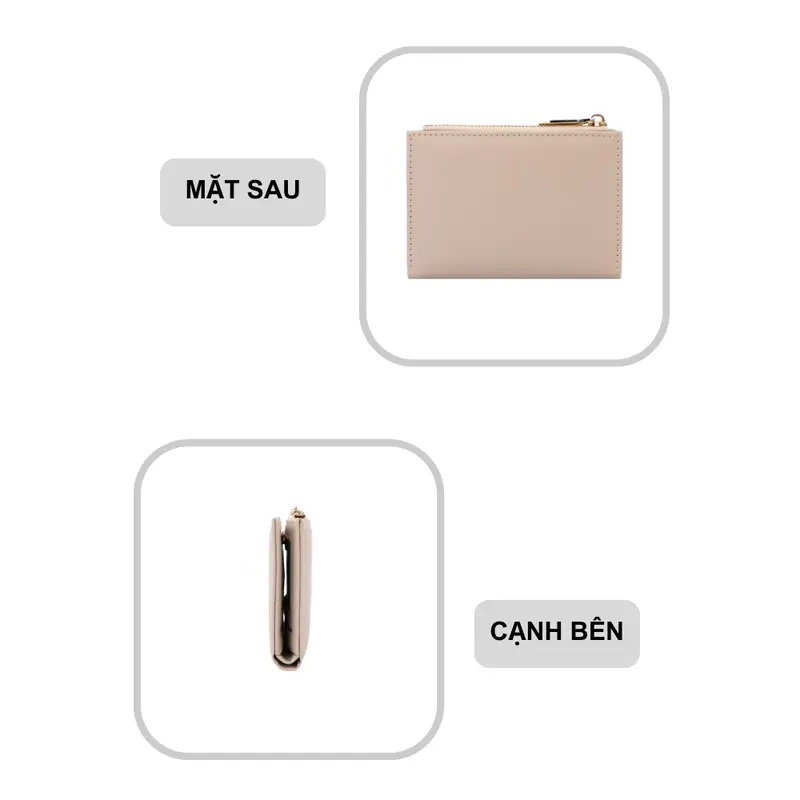 {WWK backpack} Ví Nữ Ngắn Mini Cầm Tay TAILIAN Đựng Tiền Đựng Thẻ Nhỏ Gọn Da Cao Cấp Cực Đẹp TL76 - Micocah Mall Wallet Kem 5