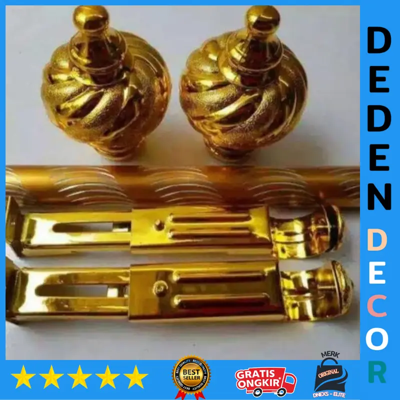 Aksesoris Gorden Penutup Batang Gorden Motif Mahkota 0